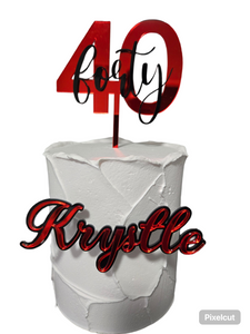 Age Acrylic Cake Toppers/Cake Charms (Double Layer)