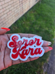 Custom Soror Name Pin