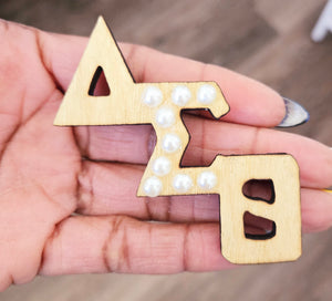 Wooden DST Pearl Pin