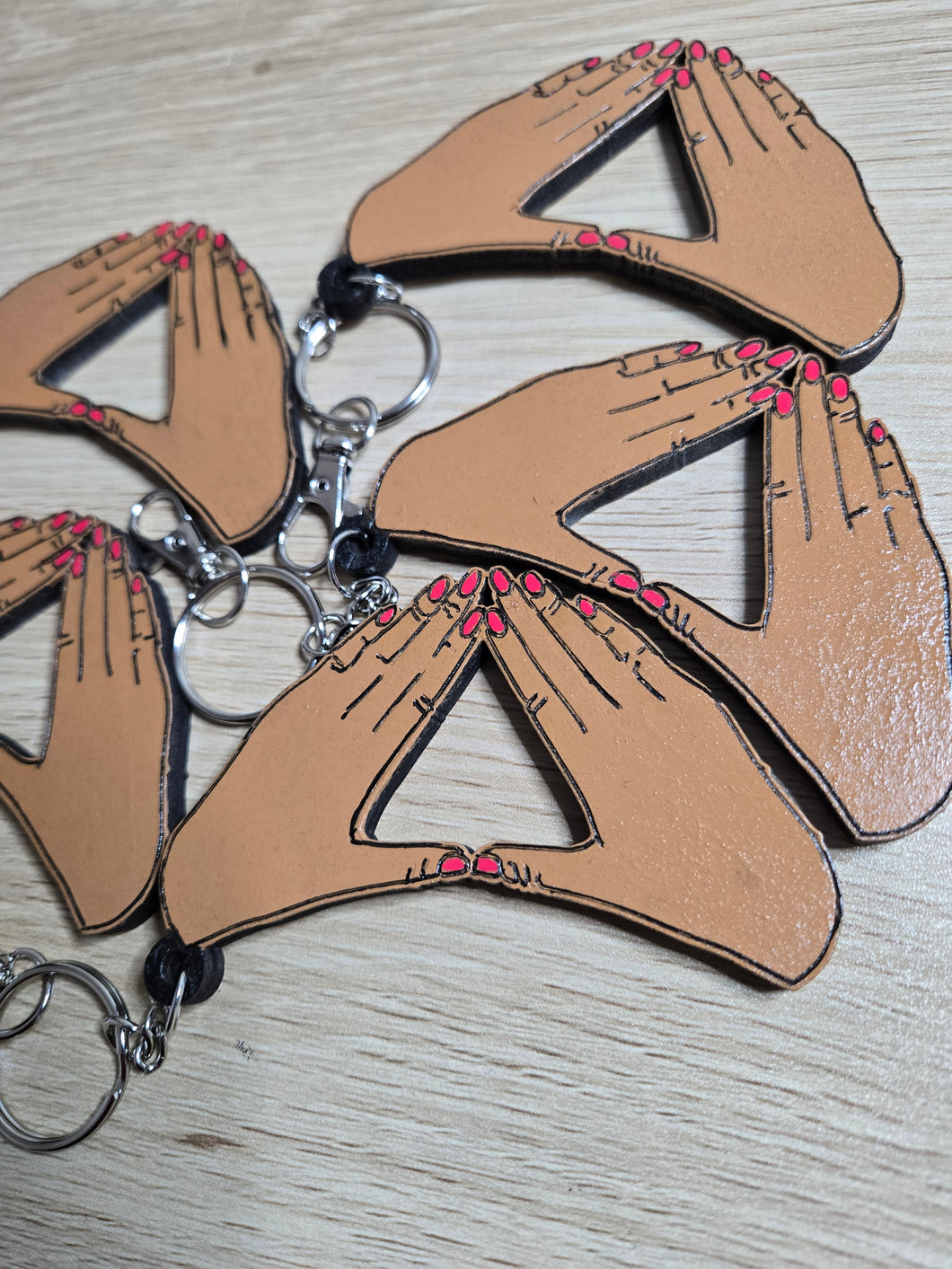 Pyramid Hands Keychain